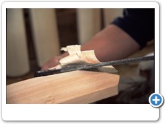 Cricket Bat Maker Tim Kelly making cricket bats from willow wood