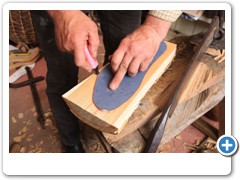Jeremy Atkinson making Clogs in his workshop at Kington in Herefordshire