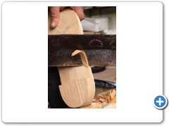 Jeremy Atkinson making Clogs in his workshop at Kington in Herefordshire
